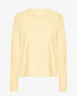 Women Organic LS T-Shirt - Soft Yellow