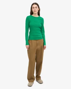 Women Organic Rib LS T-Shirt - Kelly Green