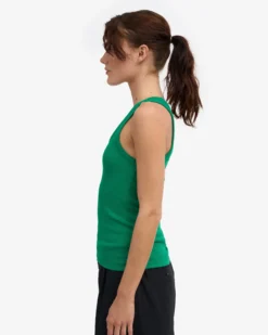 Women Organic Rib Tank Top - Kelly Green
