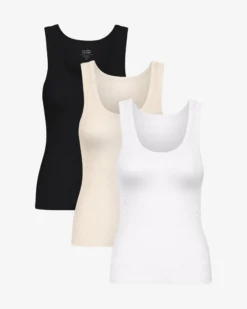 Women Organic Rib Tank Top - Mixed 02 (3-Pack)