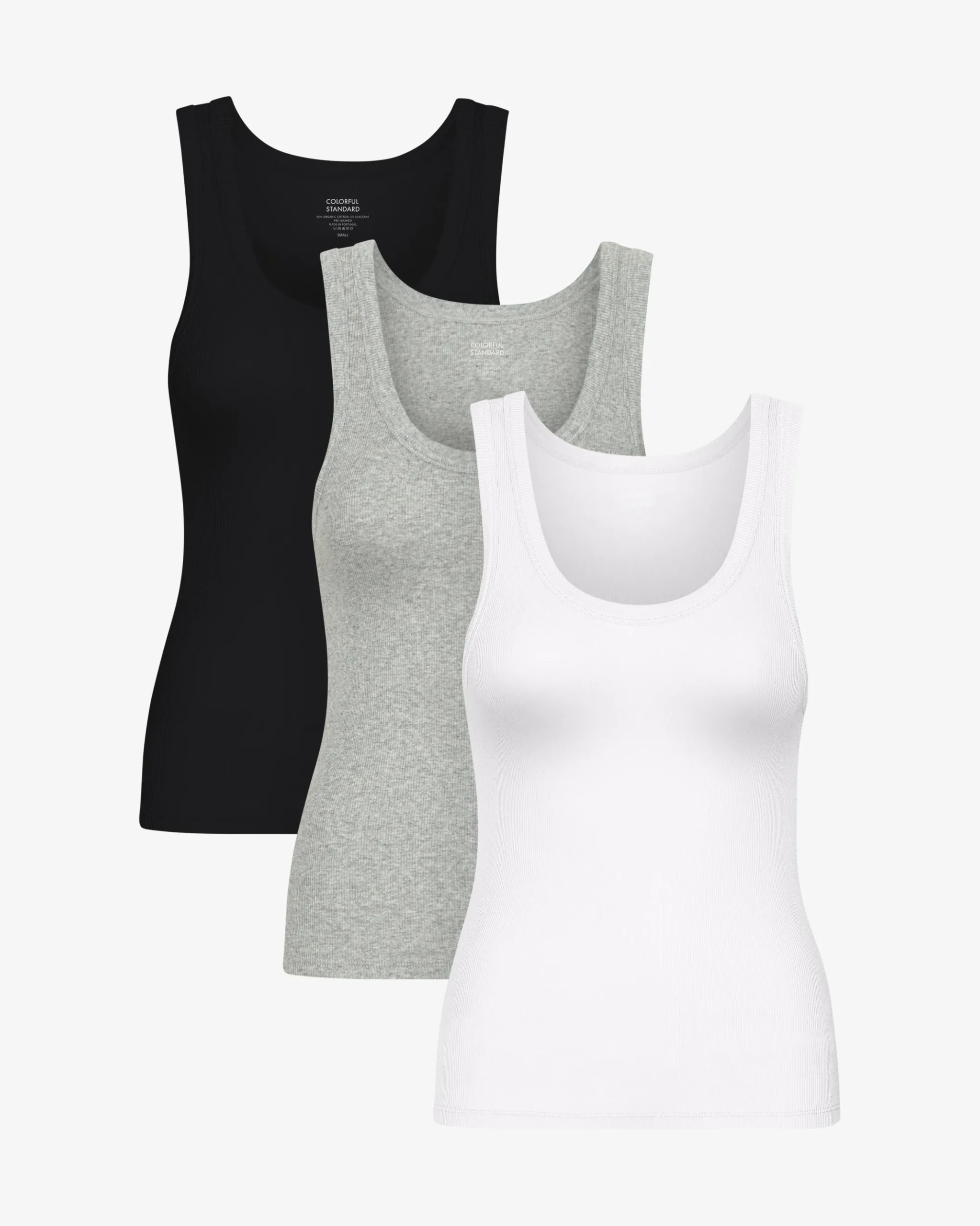 Women Organic Rib Tank Top - Mixed 01 (3-Pack)
