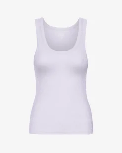 Women Organic Rib Tank Top - Soft Lavender