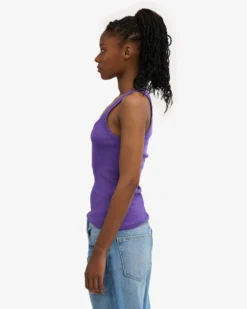 Women Organic Rib Tank Top - Ultra Violet