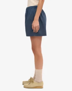 Women Organic Twill Shorts - Deep Black & Petrol Blue (2-Pack)
