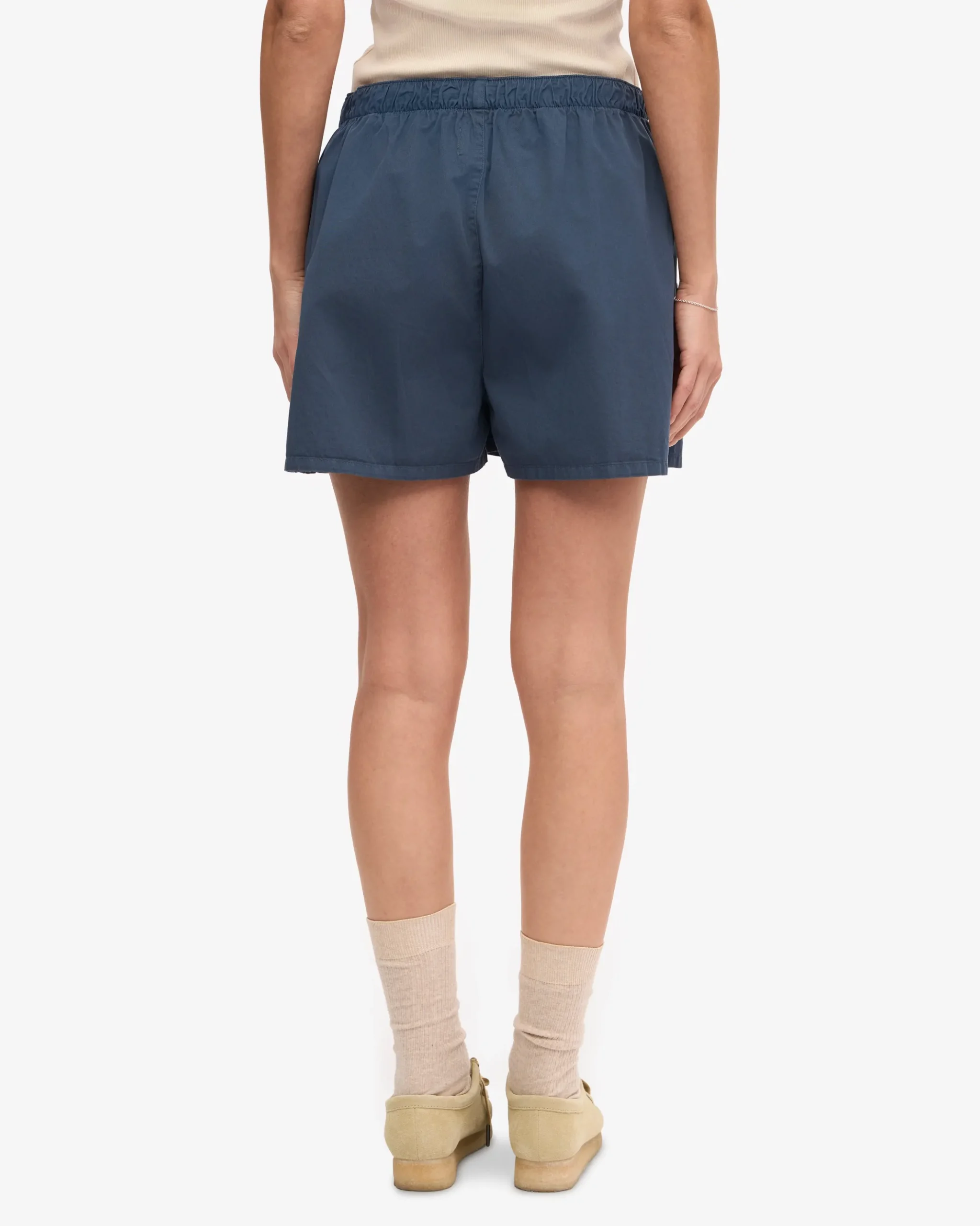 Women Organic Twill Shorts - Deep Black & Petrol Blue (2-Pack)
