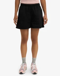 Women Organic Twill Shorts - Deep Black