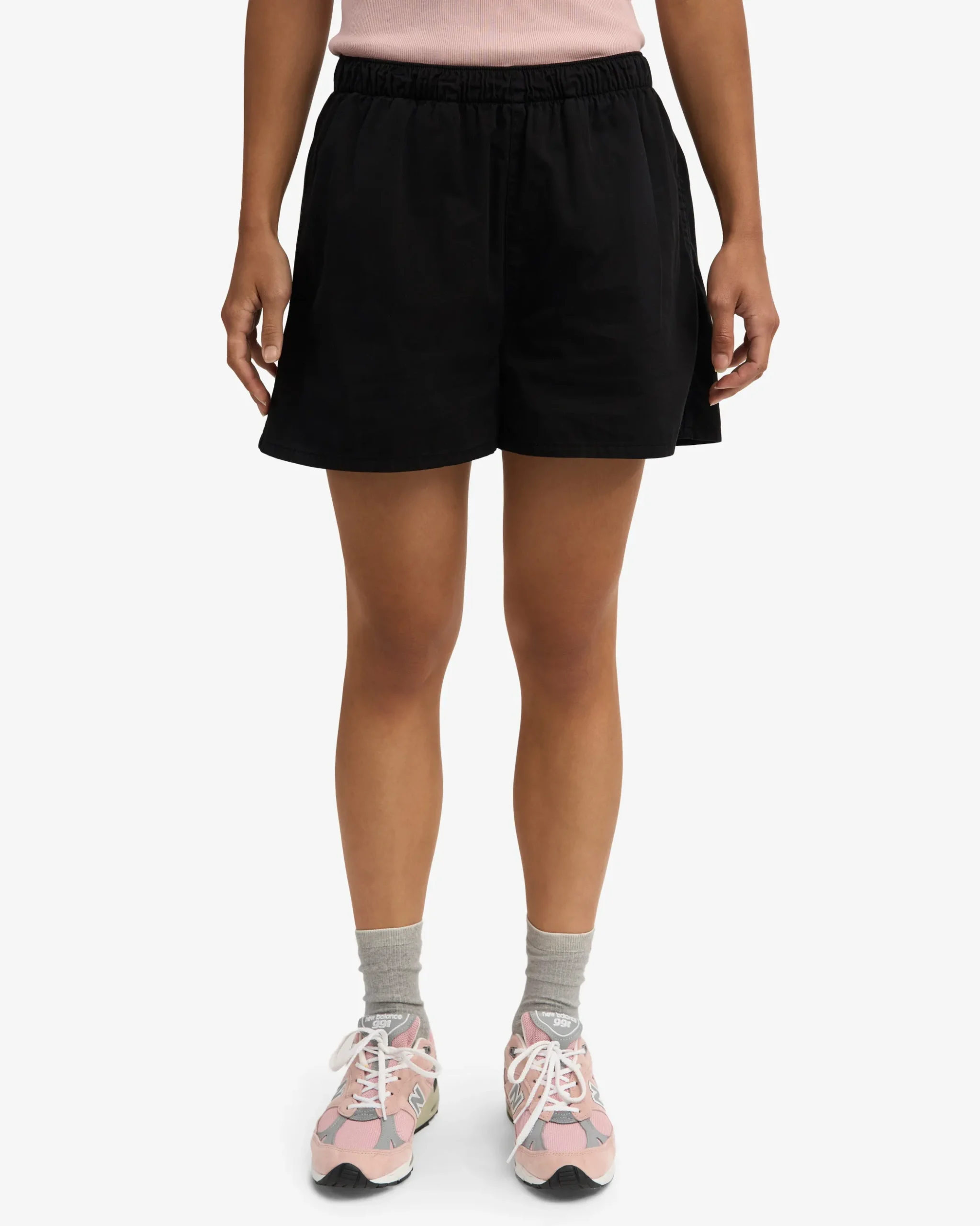 Women Organic Twill Shorts - Deep Black
