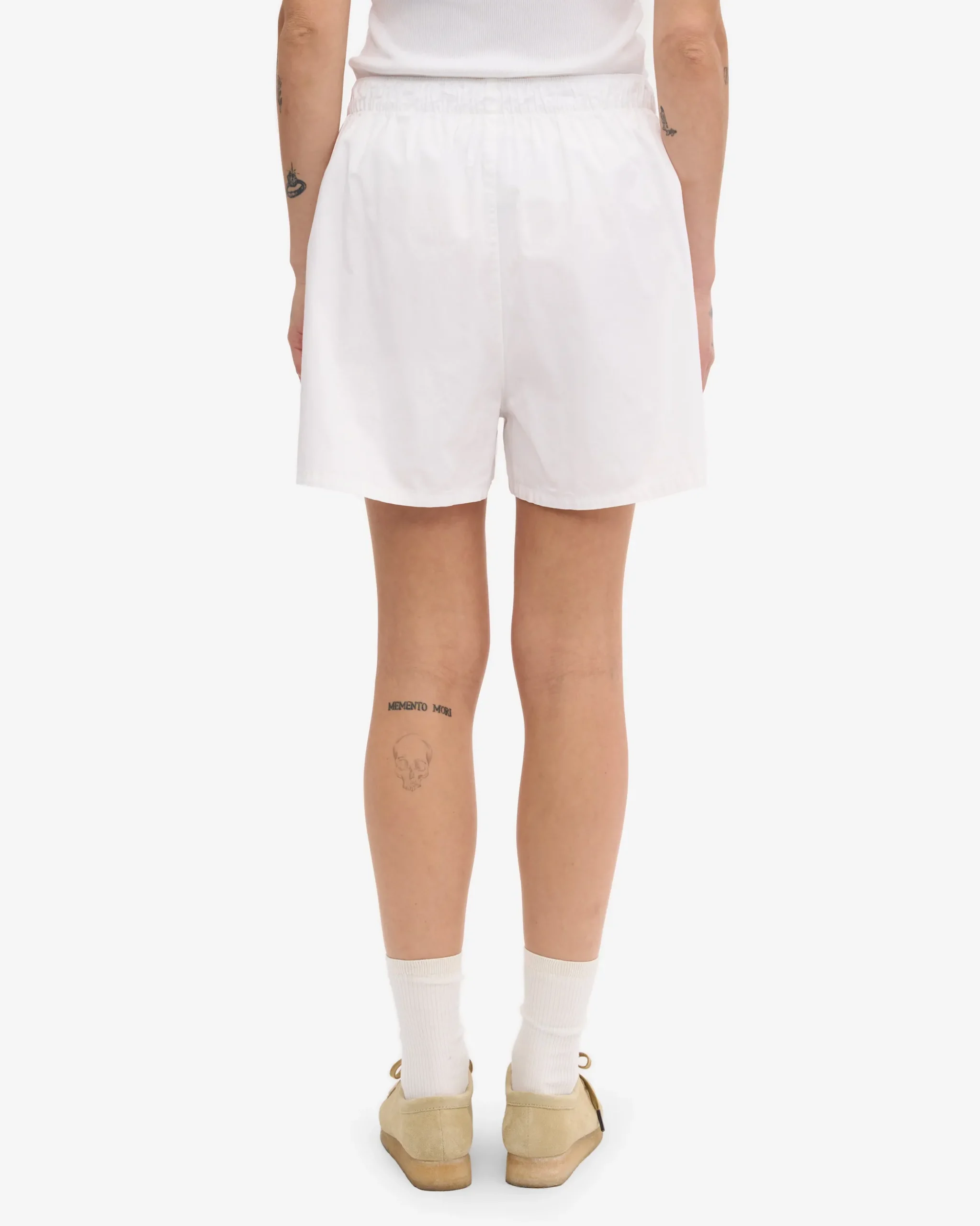 Women Organic Twill Shorts - Deep Black & Optical White (2-Pack)
