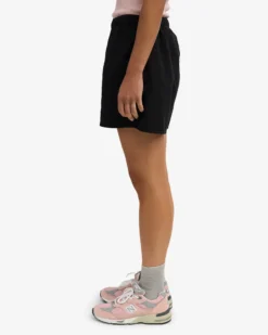 Women Organic Twill Shorts - Deep Black & Optical White (2-Pack)
