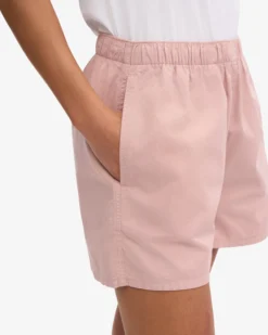 Women Organic Twill Shorts - Faded Pink