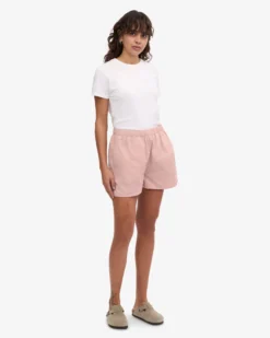 Women Organic Twill Shorts - Faded Pink