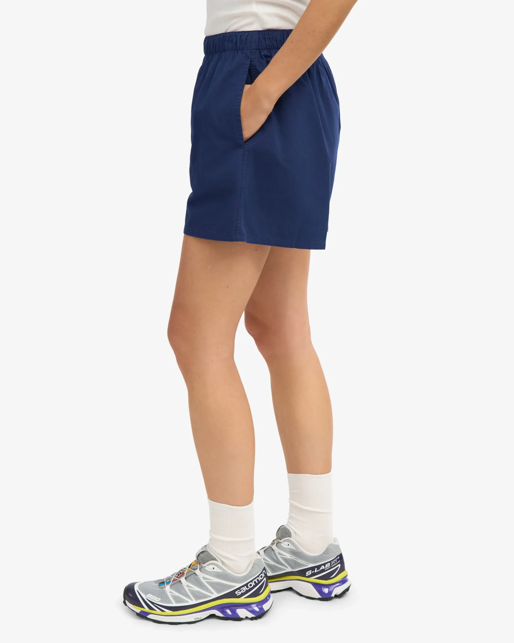 Women Organic Twill Shorts - Marine Blue