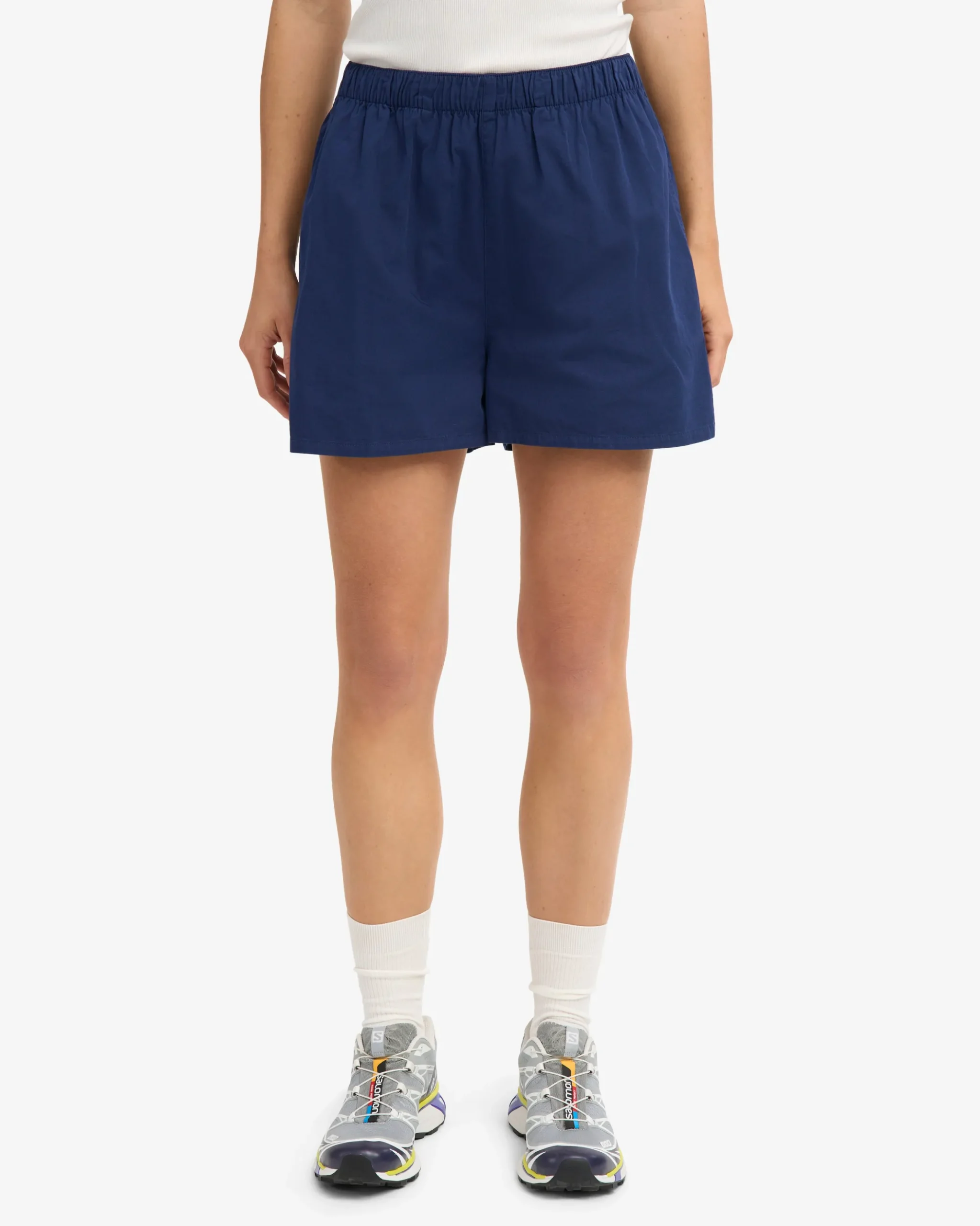 Women Organic Twill Shorts - Marine Blue
