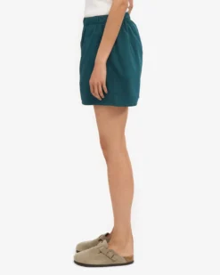 Women Organic Twill Shorts - Ocean Green