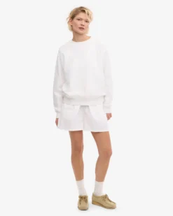 Women Organic Twill Shorts - Optical White