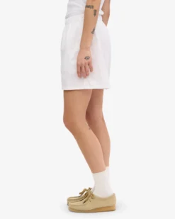 Women Organic Twill Shorts - Optical White