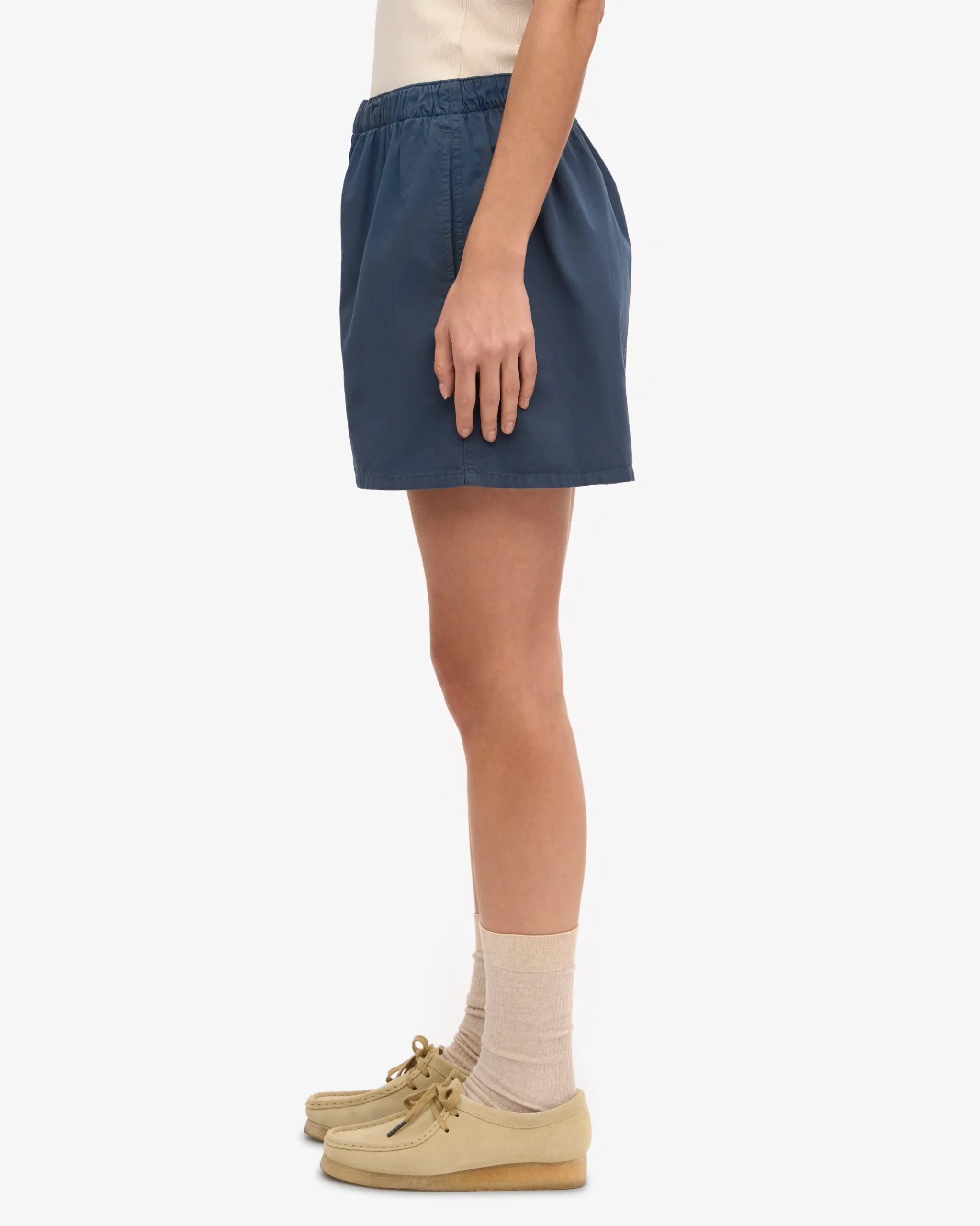 Women Organic Twill Shorts - Petrol Blue & Steel Blue (2-Pack)
