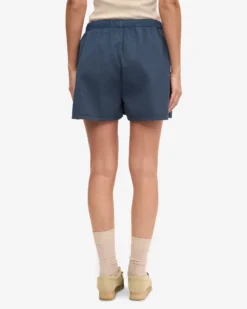 Women Organic Twill Shorts - Petrol Blue & Steel Blue (2-Pack)