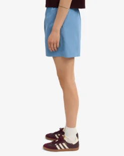Women Organic Twill Shorts - Seaside Blue