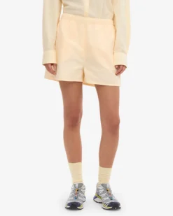 Women Organic Twill Shorts - Soft Yellow
