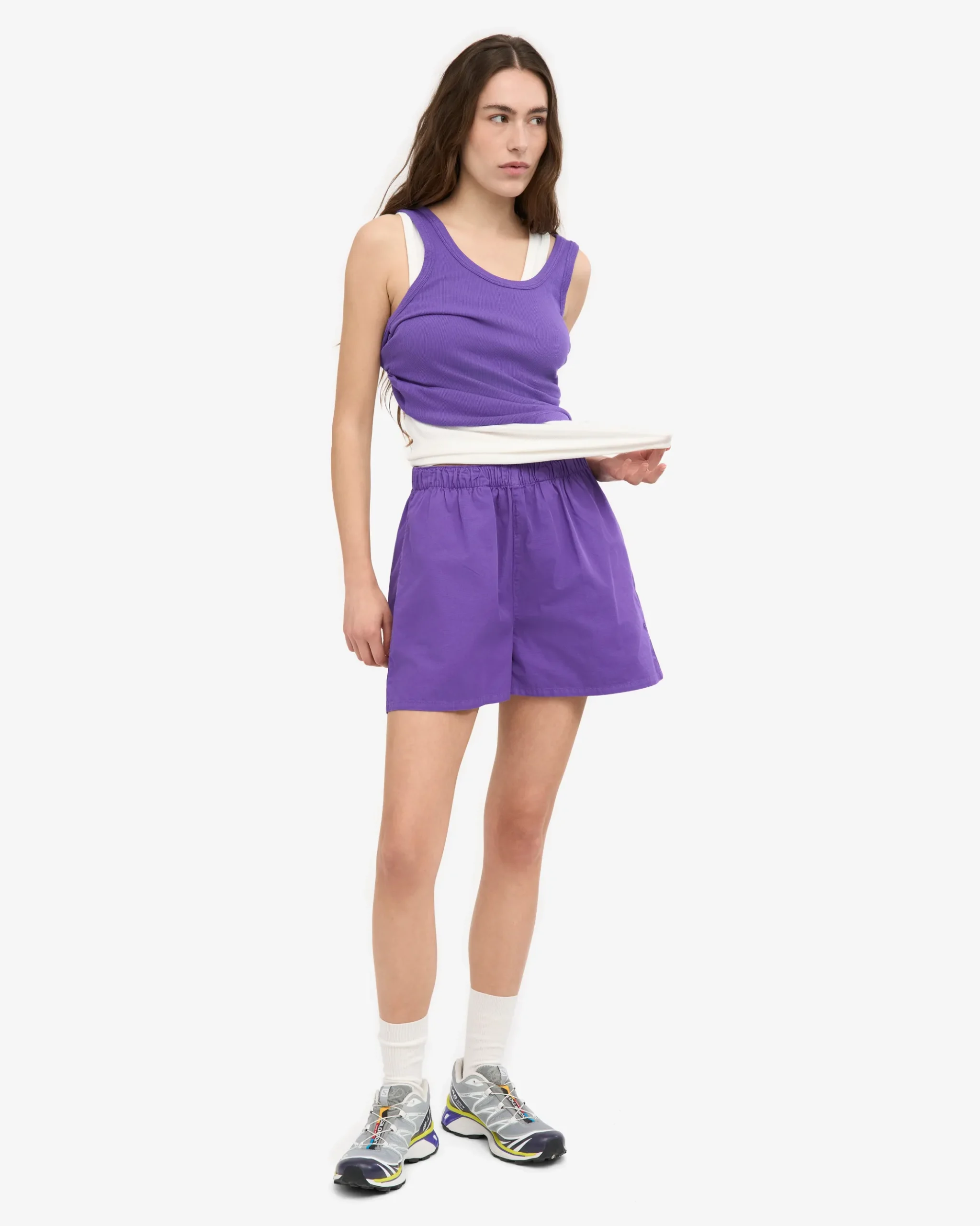 Women Organic Twill Shorts - Ultra Violet